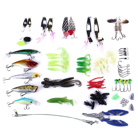 110 PCS / Box HENGJIA Sea Bass Fake Soft Bait Fishing Gear Accessories Freshwater Bait by HENGJIA