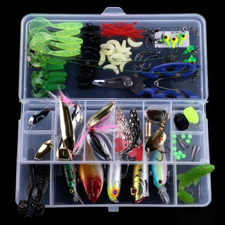110 PCS / Box HENGJIA Sea Bass Fake Soft Bait Fishing Gear Accessories Freshwater Bait by HENGJIA