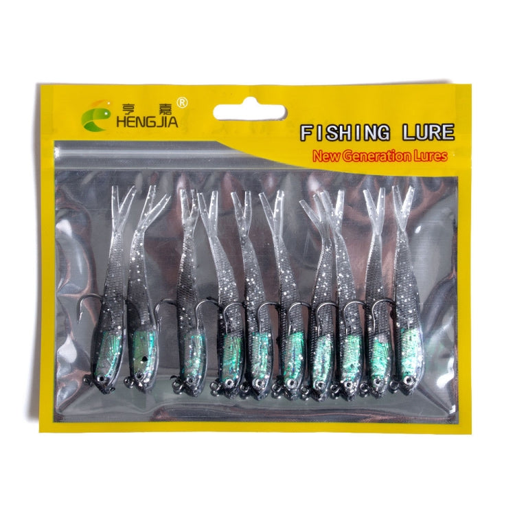 10 PCS HENGJIA 7cm 5g Fork Tail Pack Fish Sea Fishing Tools Luya Bait(2) by HENGJIA
