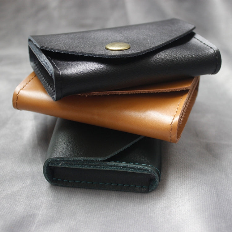 S183 Leather Waterproof Wear-resistant Card Holder(Black) by bashfashion