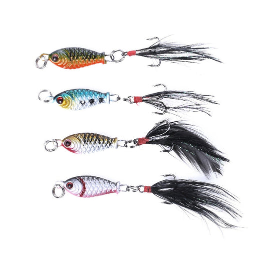 5 PCS HENGJIA LB003 Small Iron Plate 2.5cm 4g Far Delivery Freshwater Bait(4) by HENGJIA