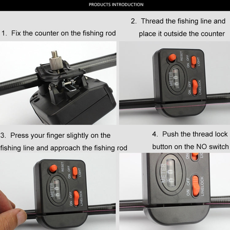 Machinery Manual Fish Line Length Counter(Black) by bashfashion