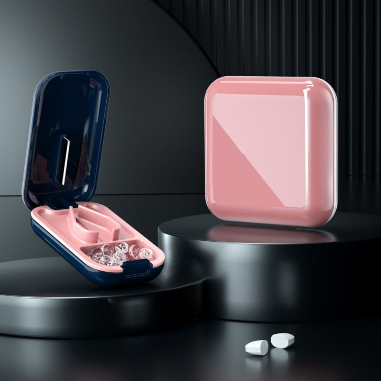 TP-009 Mini Pill Cutting Box Storage Box Dispenser(Arctic Black) by bashfashion