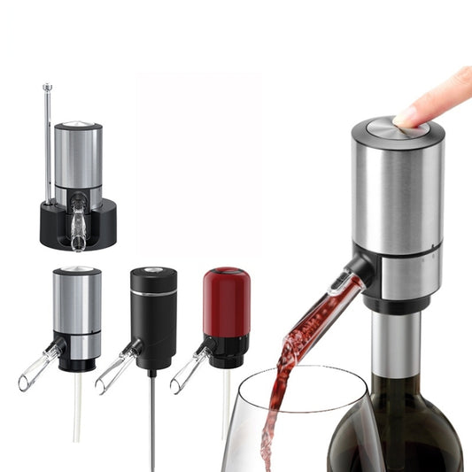 Electric Red Wine Decanter Dispenser,Style: Stainless Steel by bashfashion