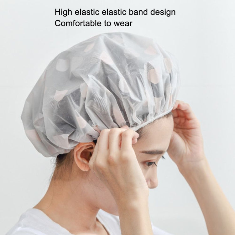 Waterproof Shower Hat Adult Women Bathing Hair Cover Anti-fume Hair Cover(Pink) by bashfashion
