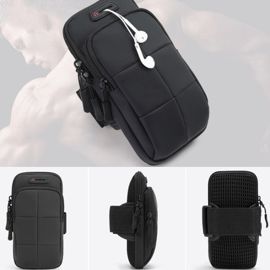 X3022 Sports Running Mobile Phone Arm Bag Fitness Waterproof Wrist Bag(Black) by bashfashion