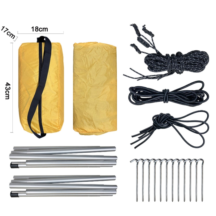 Rear Mosquito Repellent Sun Protection Tent RV Canopy Awning(Yellow) by bashfashion