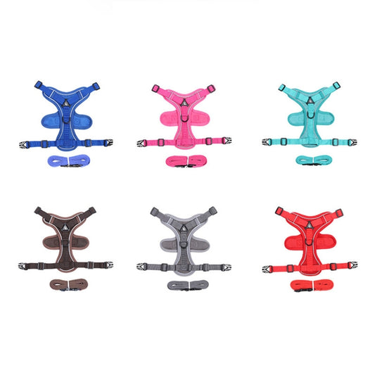 HT-864 Pet Traction Rope Reflective Breathable Dog Chest Strap Vest, Size: L(Coffee) by bashfashion