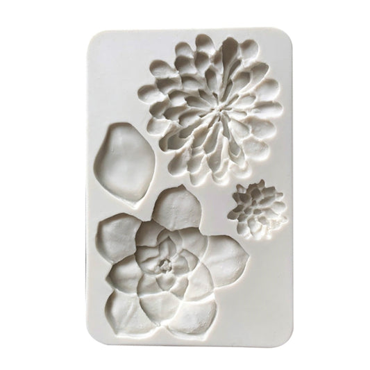 Big Flower Chocolate Fondant Cake Silicone Mold(Grey) by bashfashion