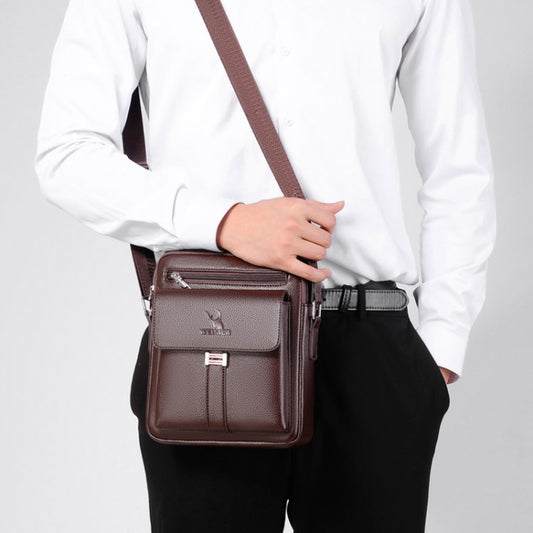 WEIXIER D244 Men Shoulder Bag Large Capacity Business Retro Messenger Bag(Brown) by WEIXIER