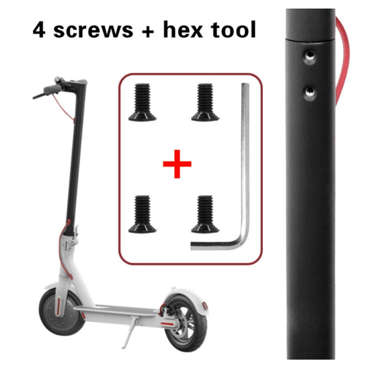 4 Packs Scooter Forehead Pole Connection Fixing Screw For Xiaomi Mijia M365/PRO(Black) by bashfashion