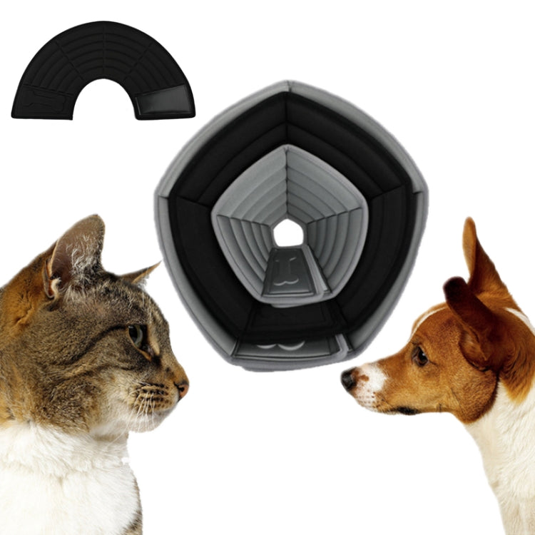 Pet Grooming Anti-Bite Neck Ring, Specification: XL(Black) by bashfashion