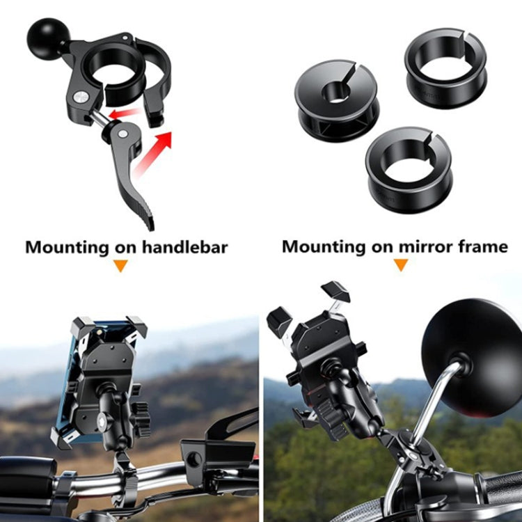 Motorcycle Bicycle Mobile Phone Bracket Fixed Base(17mm Ball Head) by bashfashion