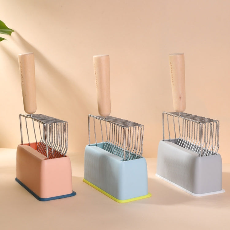 Metal Wooden Handle Cat Litter Remove Pet Cleaning Tool, Specification Cat Litter Shovel by bashfashion