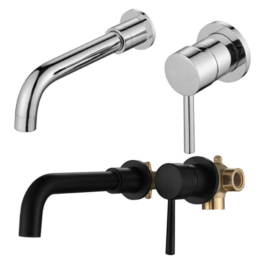 In-wall Hidden Concealed Faucet Hot and Cold Copper Mixing Valve, Specification: Black Split by bashfashion