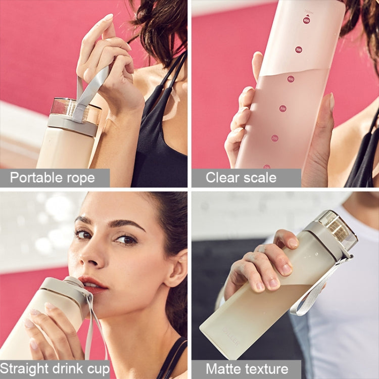 Diller D8646 Square Shape Fitness Leakproof Water Bottle, Capacity: 700ml(Green) by Diller