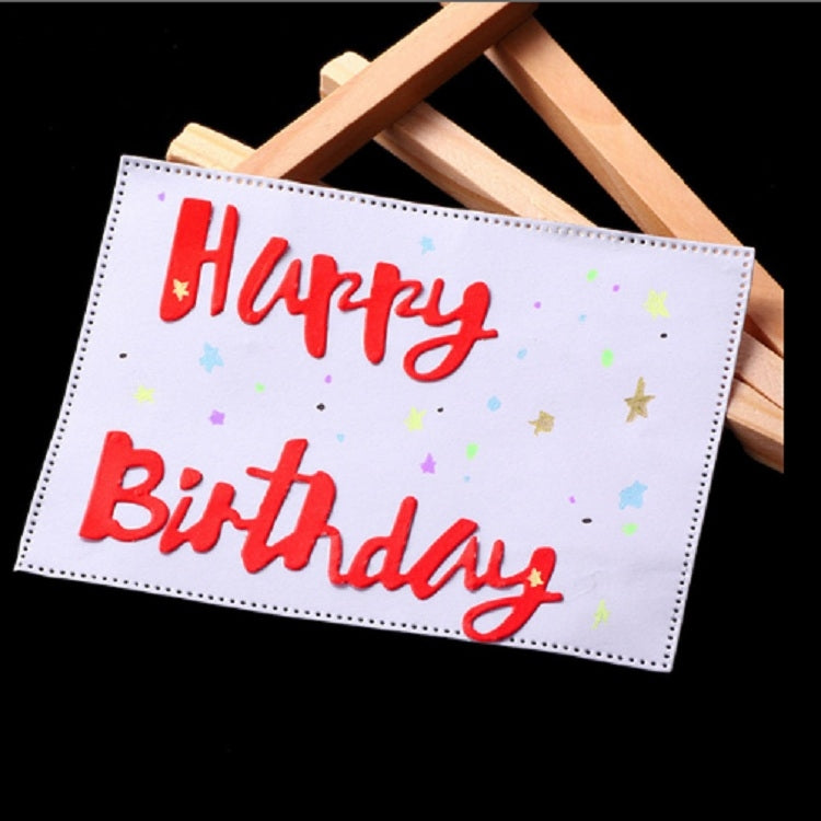 Happy Birthday Knife Mold DIY Cutbook Album Greeting Card Making Stencil by bashfashion