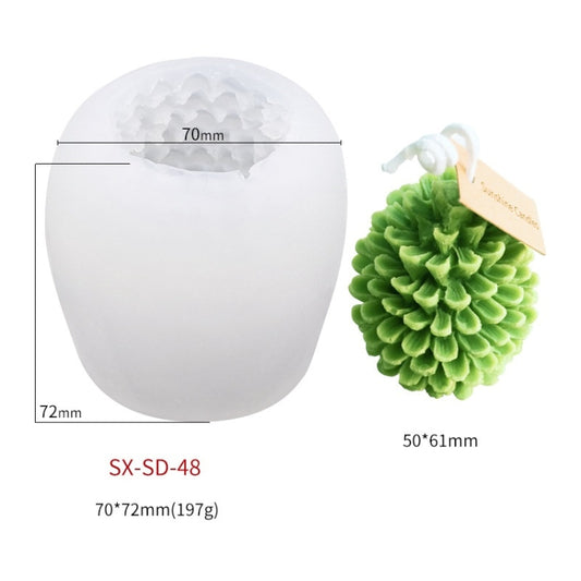 DIY Christmas Candle Aromatherapy Gypsum Silicone Mold, Shape: Single Stereo by bashfashion