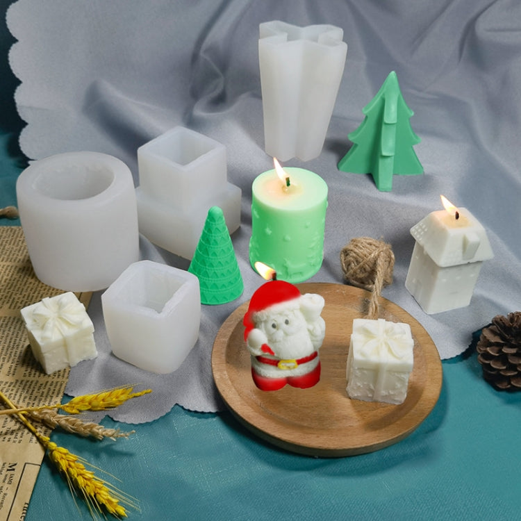 DIY Christmas Candle Aromatherapy Gypsum Silicone Mold, Shape: Snow House 3 by bashfashion