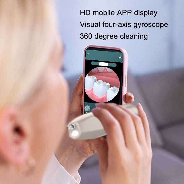 Tartar and Calculus Remover Oral Cleaning Ultrasonic Scaler Electric Visual Scaler(White) by bashfashion