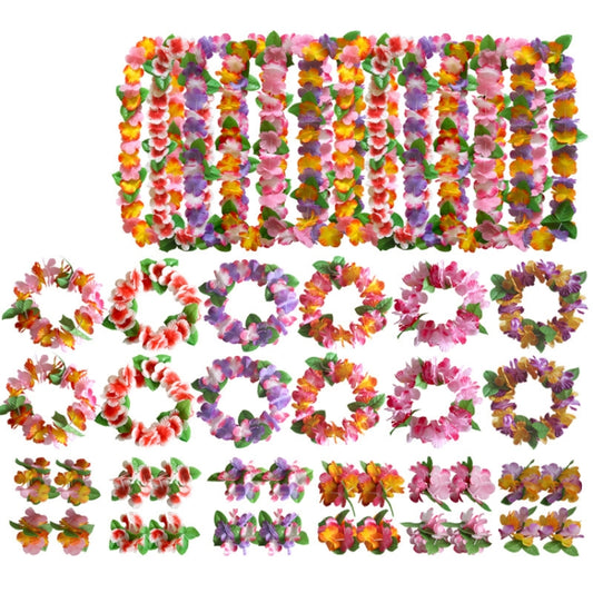 5 PCS CK-053 12-Color Petal Party Decoration Hawaiian Wreath(2) by bashfashion