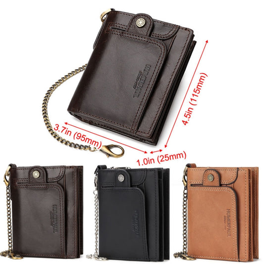 HUMERPAUL BP950 RFID Anti-Magnetic Men Wallet Large Capacity Multi-Card Solt Pocket(Brown) by HUMERPAUL