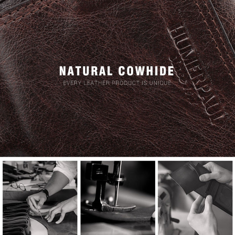 HUMERPAUL BP950 RFID Anti-Magnetic Men Wallet Large Capacity Multi-Card Solt Pocket(Brown) by HUMERPAUL