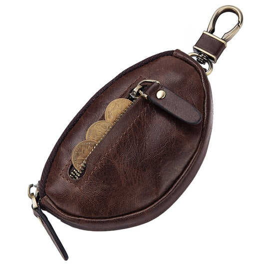 BP807 Car Key Case Casual Leather Key Chain Coin Pocket(Brown) by bashfashion