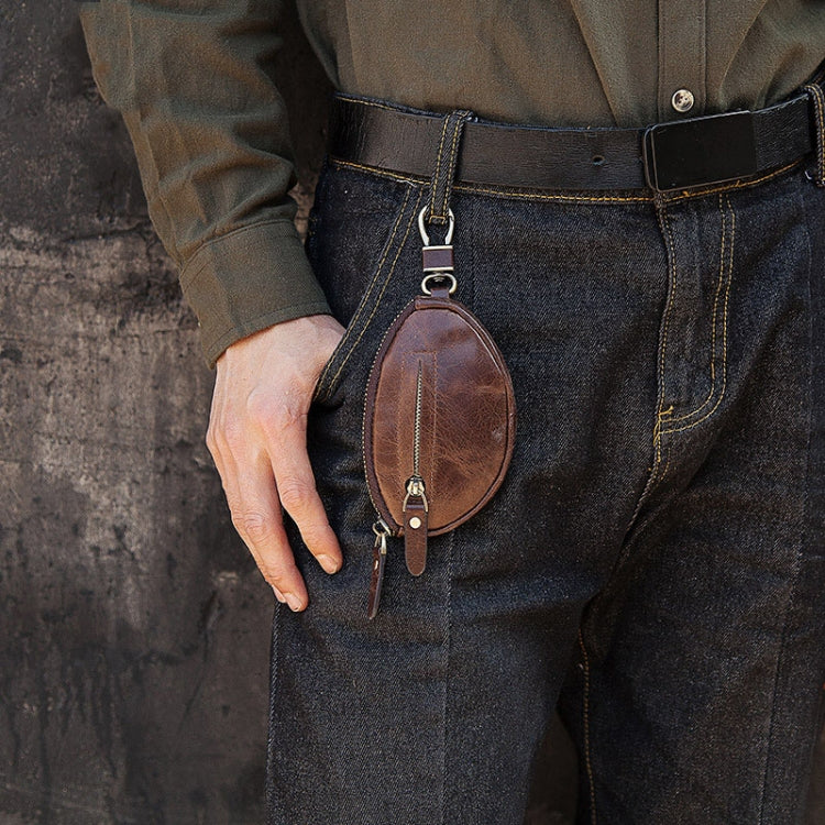 BP807 Car Key Case Casual Leather Key Chain Coin Pocket(Brown) by bashfashion