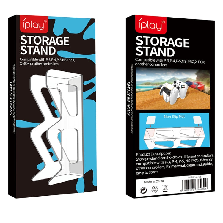 IPLAY HBX-433 Gamepad Transparent Desktop Display Stand For PS4 / PS5 / PS3 / Xbox / Switch by IPLAY