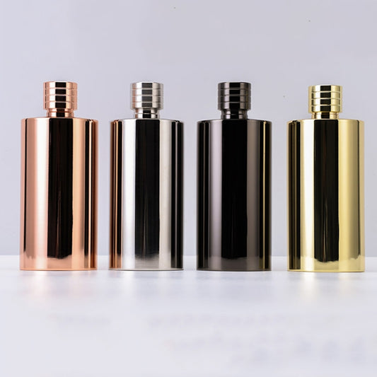 500ml Outdoor Wine Pot 304 Stainless Steel Cylindrical Hip Flask, Color: Mirror Surface by bashfashion