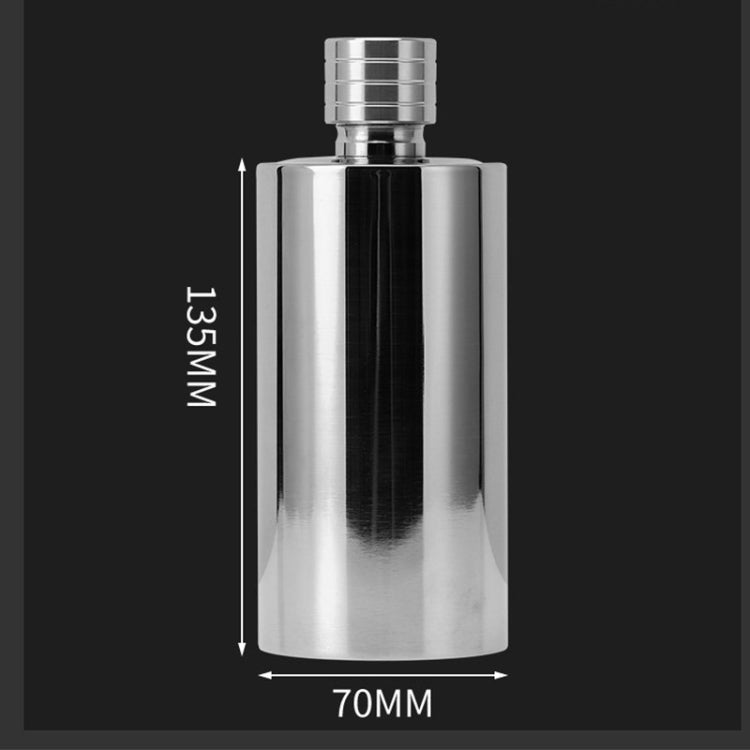 500ml Outdoor Wine Pot 304 Stainless Steel Cylindrical Hip Flask, Color: Electroplating Black by bashfashion