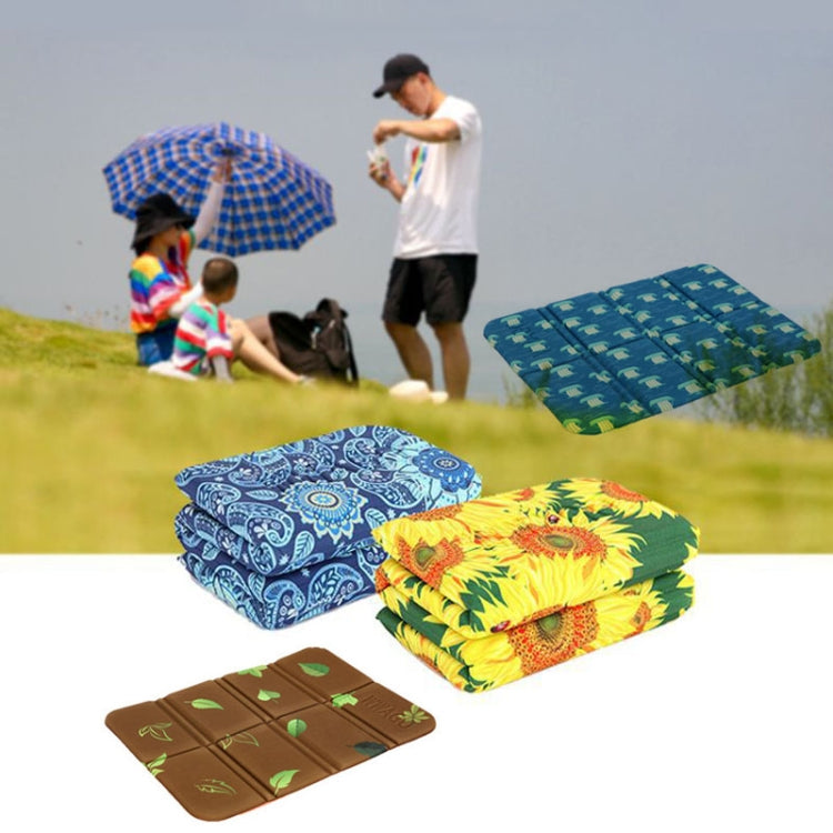 Portable Dirty Park Folding Picnic Mat Moisture-proof and Cool Cushion(Sunflowers) by bashfashion