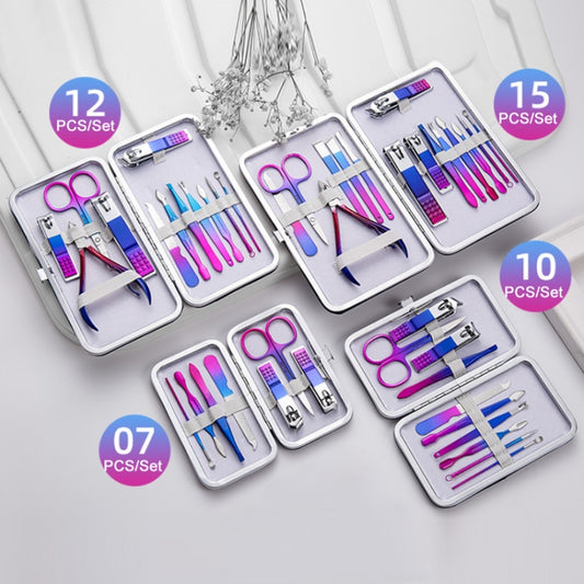 15 PCS/Set Stainless Steel Bright Beauty Nail Clipper Trimming Set by bashfashion