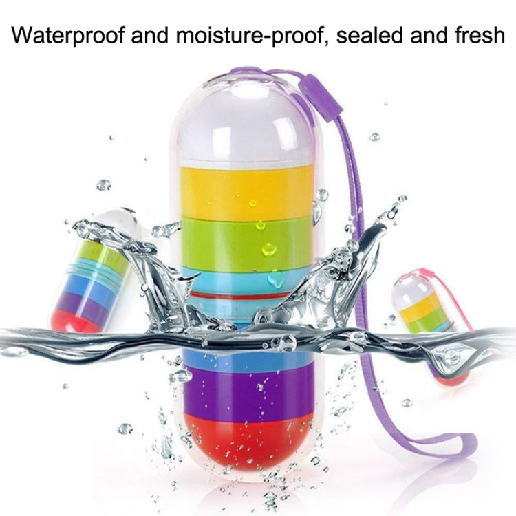 Portable Cylindrical Rotary 7 Compartments Independent Plastic Travel Pill Box(As Show) by bashfashion