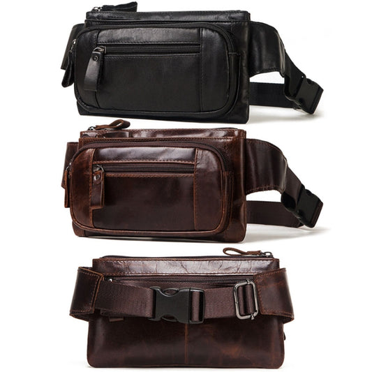 MH562 Leather Men Waste Bags Multifunctional Retro Messenger Bag(Brown) by bashfashion