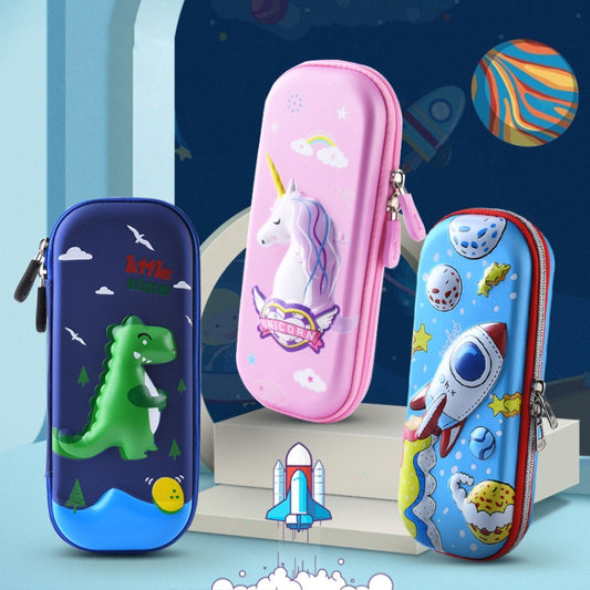 Uime EVA 3D Multi-compartment Pencil Case Stationery Box Children School Supplies(Rainbow Horse) by bashfashion