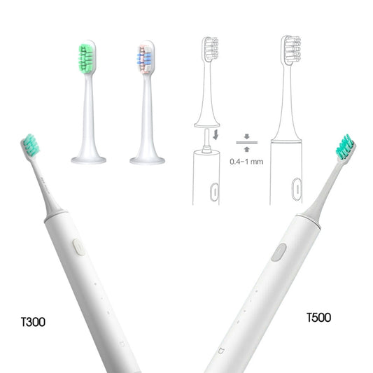 2 PCS For Xiaomi Mijia T300 T500 Electric Toothbrush Replacement Head(Green) by bashfashion