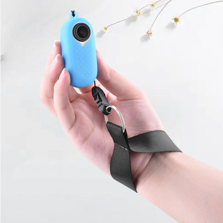 2 PCS Thumb Camera Silicone Case + Lanyard For Insta360 GO2(Blue) by bashfashion
