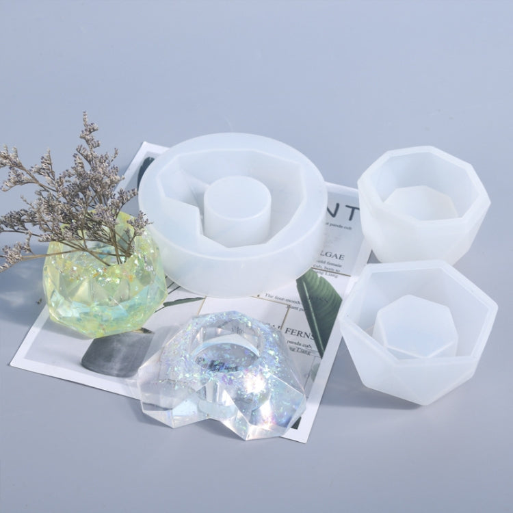 DIY Crystal Drop Glue Silicone Mold For Making Fragrant Candle Pot(249-3) by bashfashion