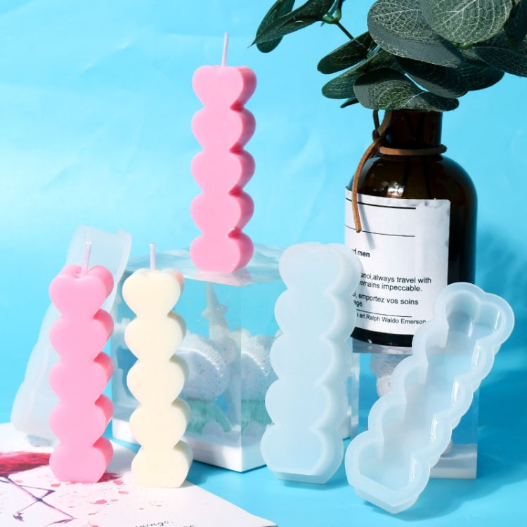 D2111-1 DIY Drop Mold Heart Candle Silicone Mold by bashfashion