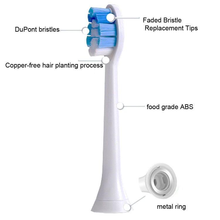 2 PCS Electric Toothbrush Head for Ulike UB602 UB603 UB601,Style: Bright White Type White by bashfashion