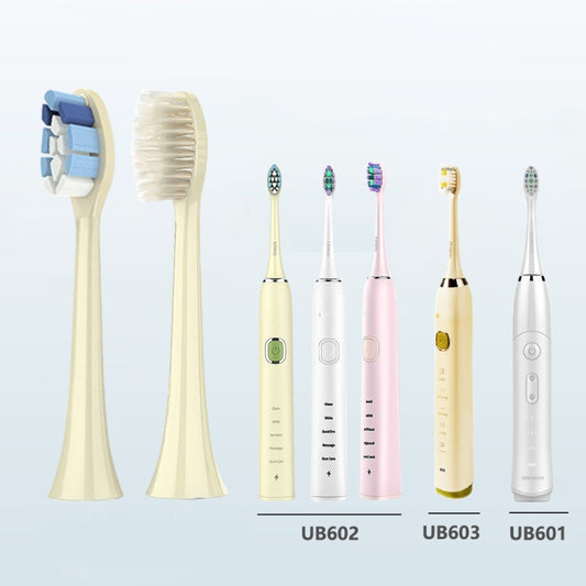 2 PCS Electric Toothbrush Head for Ulike UB602 UB603 UB601,Style: Soft -sensitive White by bashfashion