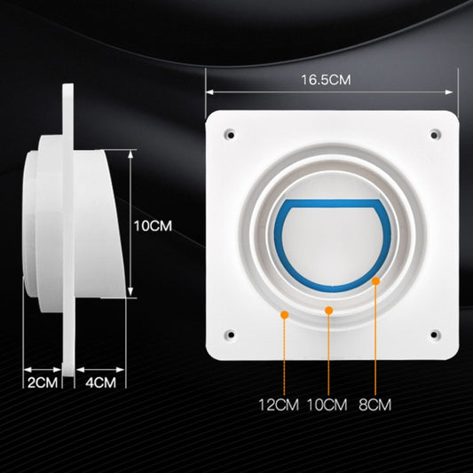 A100 Bathroom Check Valve Exhaust Pipe Ventilation Check Valve(Expansion Screw+Aluminum Foil Tape) by bashfashion