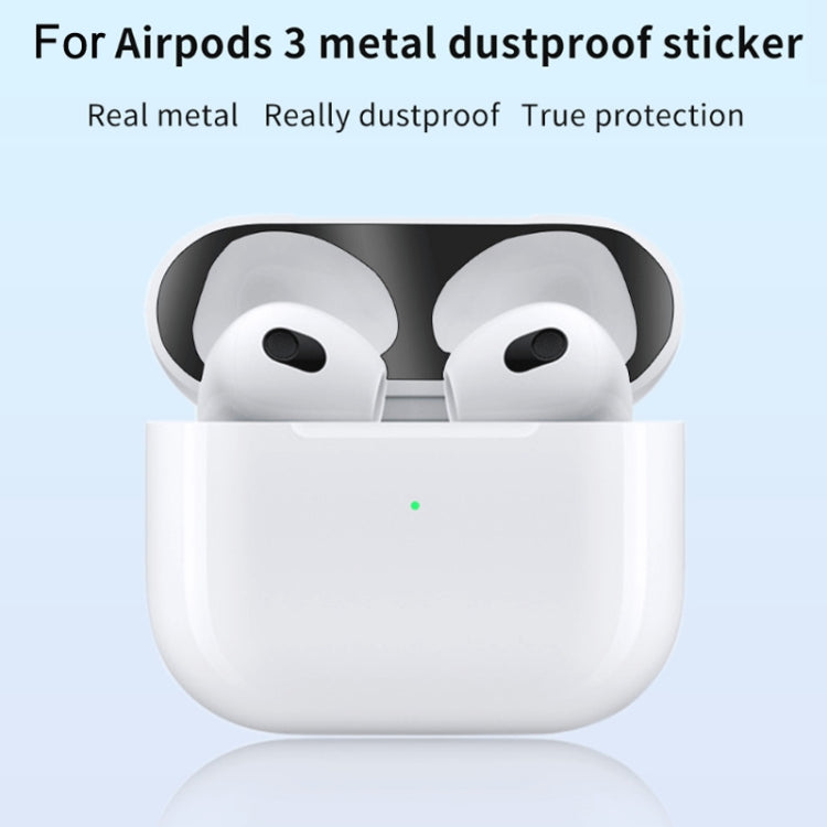 2 PCS Headphone Inner Cover Sticker Dustproof Protective Film For Airpods 3(Blue) by bashfashion