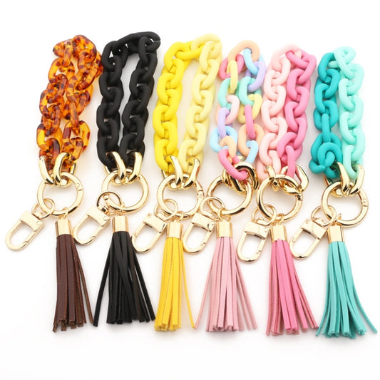 Keychain Ladies Acrylic Bracelet Jewelry(Colorful) by bashfashion