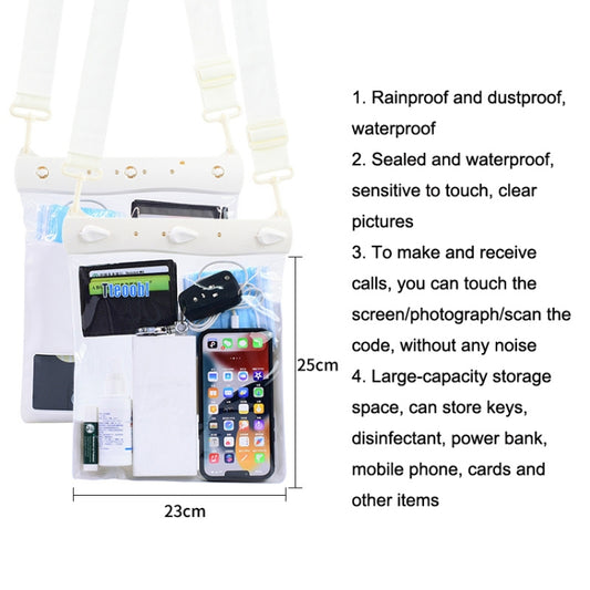 Tteoobl T-019A Sundries Storage Bag Phone Waterproof Shoulder Messenger Bag, Size: One Code(White) by Tteoobl