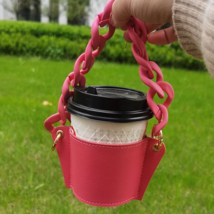 Phone Case Plastic Bracelet DIY Bag Carry Strap Cup Sleeve(Rose Red) by bashfashion