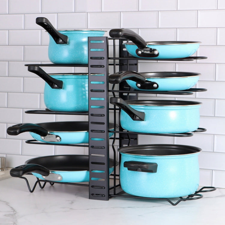 Kitchen Vertical Folding Detachable Pot Lid Holder, Specification: 8 Layers Dipping 4.5mm by bashfashion