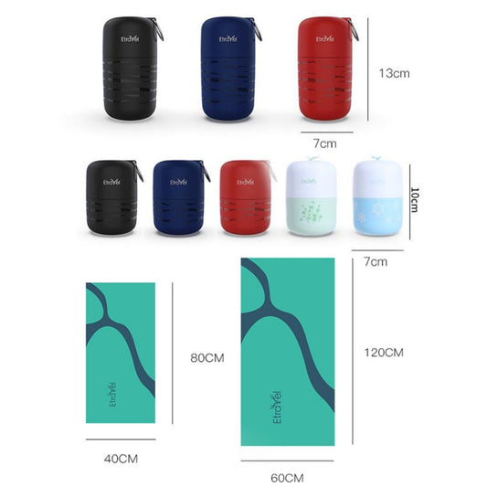 Etravel Sports Quick-drying Towel Double-sided Fleece Bath Towel, Color: Small Blue+Towel by Etravel